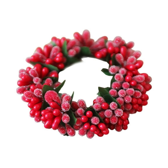 Christmas Candle Ring Wreath – Holiday Table Centerpiece Decoration for Taper Candles, Fall & Christmas Party Décor for Home or Events