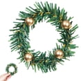 thumbnail image 1 of Christmas Candle Rings Holder 1pc, Small Artificial Berry Wreath for 3 Inch Pillar Candles, PVC Faux Greenery Candle Ring, Rustic Table Centerpiece, Wedding Decor, 1 of 5