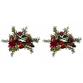 thumbnail image 1 of Christmas Candle Rings for Table Centerpiece Small Candle Wreaths with Red Berries, 9x2.95 Inch Artificial Candle Ring Holder for Xmas Wedding Home Table Mantel Party Decor, 2PCS, 1 of 9
