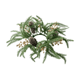 thumbnail image 1 of Christmas Candle Rings Wreath 2.95 Inner, Mini Xmas Wreath with Artificial Berries Pine Cone, Candle Ring Holder for Table Napkin Cup Decor, Holiday Home Kitchen Cabinet Centerpiece, 1 Pcs, 1 of 7