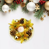 Christmas Candle Rings Wreaths Cedar Christmas Wreath Pine Cone Red Berry Wreath Xmas Table Centerpieces for Dining Room Wedding Decor