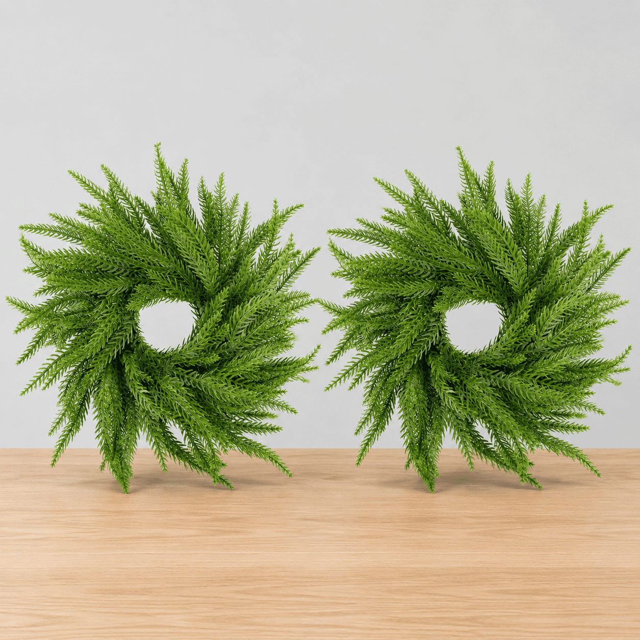 Christmas Candle Rings Wreaths - Norfolk Pine Candle Wreath - Walmart.com