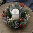 thumbnail image 1 of Christmas Candle Rings with Pinecones and Berries Christmas Table Decorations Candle Holder Rings Christmas Wreaths Decorations, 1 of 6