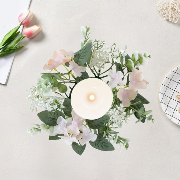 Christmas Candle Wreath Home Decoration for Festival Candle Stick Desktop Decoration Party Supplies For Holiday Table Centerpieces Home Decor Wedding Fireplace Decoration 9.84 in