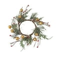 thumbnail image 1 of Christmas Candle Wreath for Table Centerpiece – Artificial Leaf Candle Ring Garland, Multicolor Decorative Candlestick Wreath for Holiday Dining Room Home Decor, 13 Inch, 1 of 5