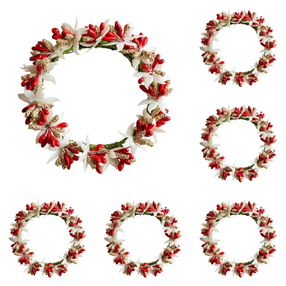 Christmas Candle Wreaths,4.7 Inch Xmas Wheat Ear Candle Wreath,Farmhouse Xmas Napkin Ring Wreath Decor,Reusable Wheat Ear Mini Candle Ring,Decorative Durable Desktop Wheat Ear Ring Holder