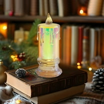 Christmas Candles Battery Operated, Flameless LED Birthday Candles, Small Fake Candles, Small Battery Operated Candles Lights for Valentine Wedding Christmas Decorations Home Decor White/L