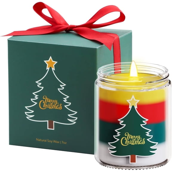 Christmas Candles - Christmas Gifts for Women,  Candle for  Scented,  Soy Wax Pine Scented Candles