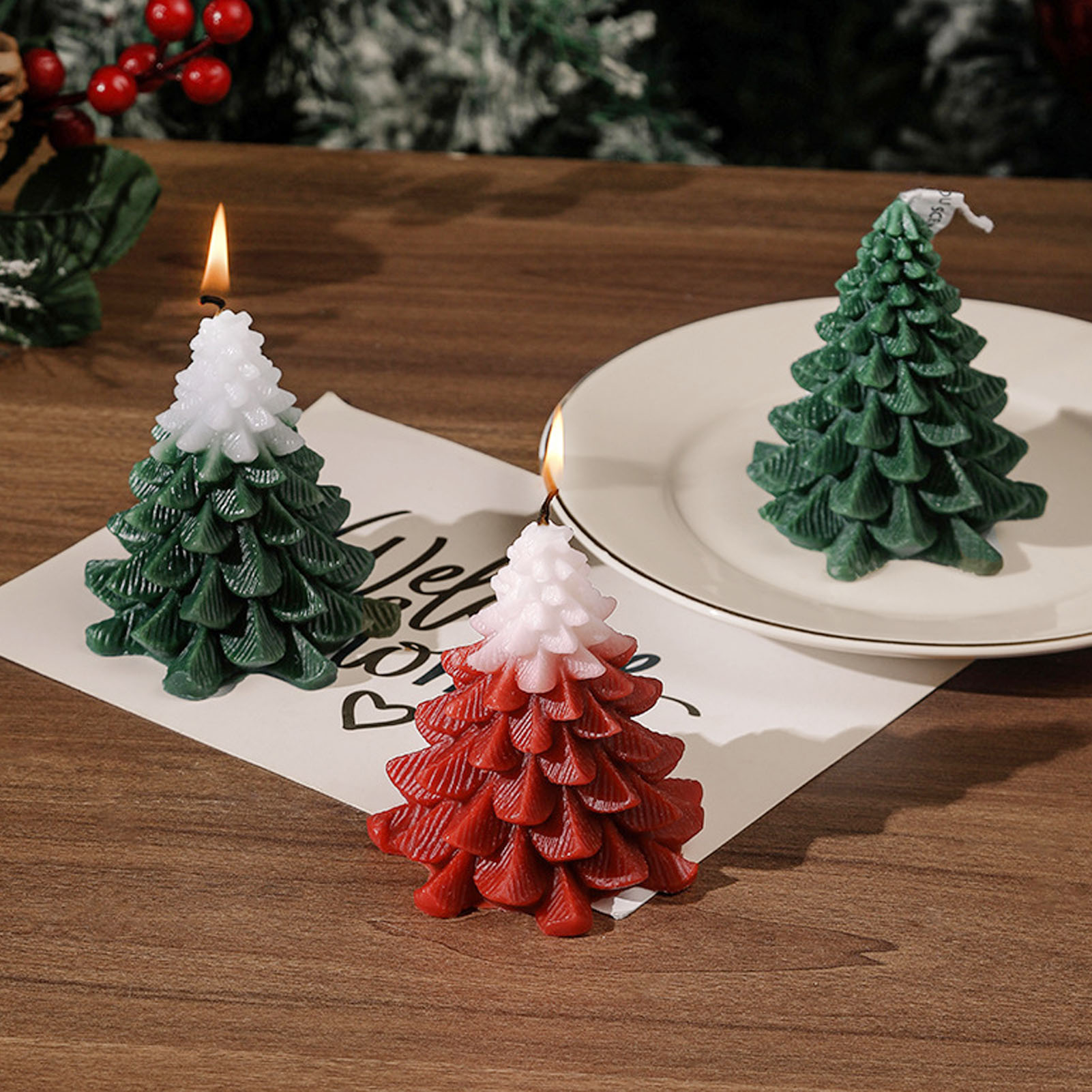Christmas Candles Christmas Tree Scented Candles Christmas Tree Candles