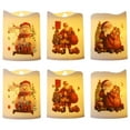 thumbnail image 1 of Christmas Candles, Holiday Candle Set, 6pc Christmas Candle Set with Santa Claus Snowman and Tree Designs, Decorative Small Candles for Festive Ambience and Romantic Home Decor, 1 of 6