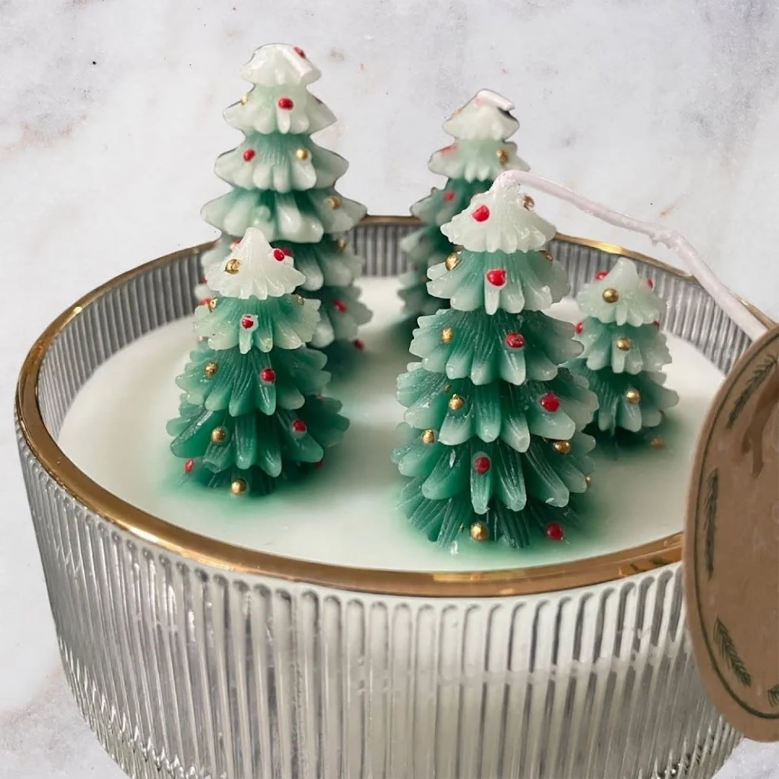 Viral Christmas Tree Candle, Aspen Winter Forest Scented, Handmade