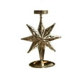 thumbnail image 1 of Christmas Candlestick, Gold Candle Holder, Iron Christmas Decorations Window Display, Star Tree Snowflake Design, Stable Tray, Exquisite Craftsmanship, Festive Home Decor, 17x12.7x12.7cm, 1 of 6