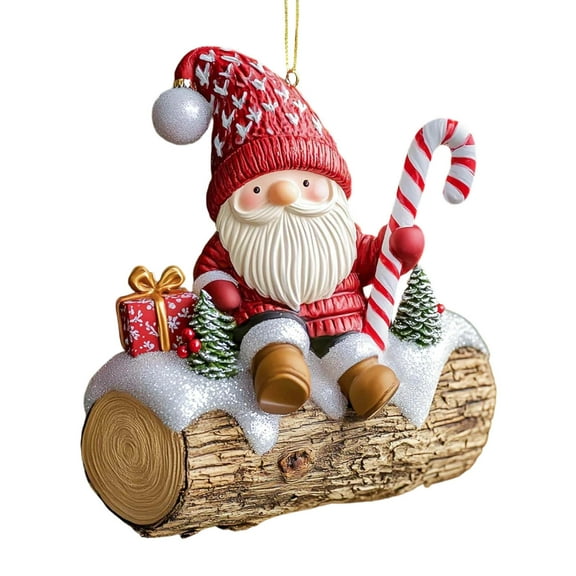 Christmas Candy Acrylic Pendant, Festive Gift Decoration for Xmas Tree, 12PCS Holiday Ornament Set with Gingerbread Cookie and Lollipop Designs, Shatterproof Hanging Decor for Home Party