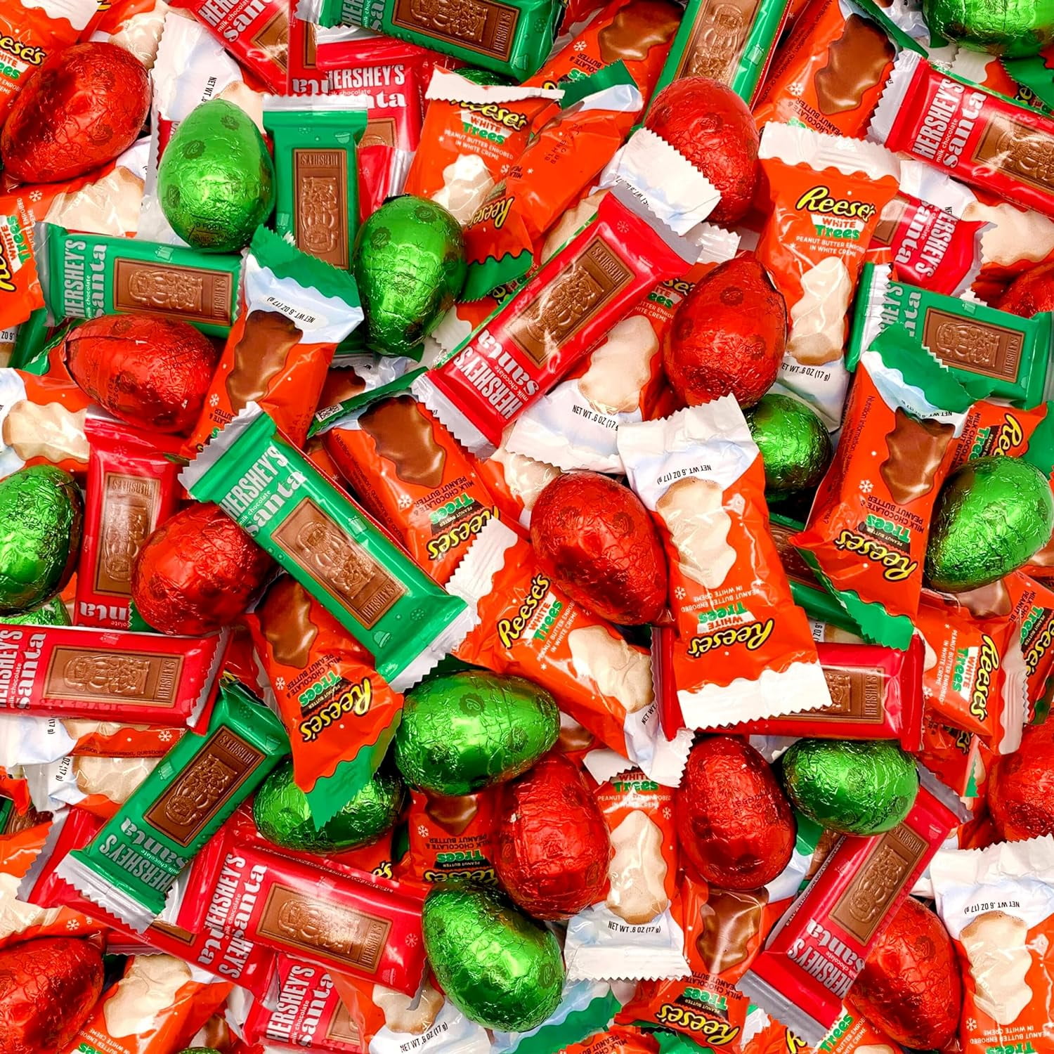 Christmas Candy Assortment Milk Chocolate and White Creme Popular