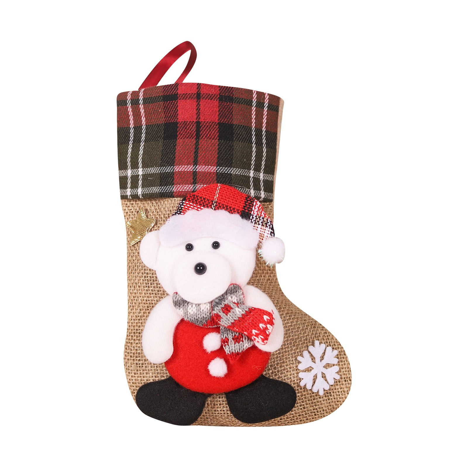 Christmas Candy Bag Decoration Props Santa Snowman Socks Christmas
