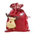 thumbnail image 1 of Christmas Candy Bag Gift Wrapping Shopping Burlap Drawstring Bag, 1 of 6