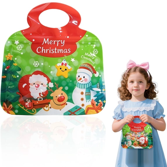 Christmas Candy Bags with Handle, 8.66X8.15
