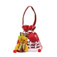 thumbnail image 1 of Christmas Candy Bags with Handle Xmas Cartoon Drawstring Gift Pouch Party Favors, 1 of 16