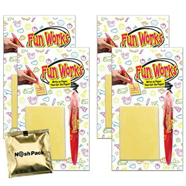 Christmas Candy Bulk Edible Paper and Pen, 4 PACK Individually Wrapped Pen Paper TikTok Trend Items,