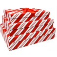 thumbnail image 1 of Christmas Candy Cane Flat Boxes set of 3 (shape like ZHE1013) Red Bow, 1 of 9