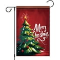 thumbnail image 1 of Christmas Candy Cane Garden Flag 12x18 Inch Winter Red Bow and Berries Design Outdoor Holiday Yard Banner Double Sided Winter House Flag Festive Garden Decoration Seasonal Home Decor, 1 of 6
