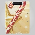 thumbnail image 1 of Christmas Candy Cane Heart Golden Star Foldable Binder Folder Clipboard with Pen Slot Double Clips A4 Size File Storage, 1 of 8