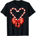 thumbnail image 1 of Christmas Candy Cane Heart for Children Men Women T-Shirt, 1 of 4