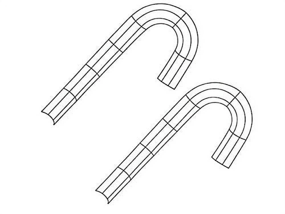 Christmas Candy Cane Wire Wreath Frame - 2 Pack