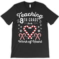 thumbnail image 1 of Christmas Candy Cane Work Of Heart Funny Eighth 8th Grade Teacher Graphic T-Shirt - Fan Favorite G7995, Up to 5XL, 1 of 2