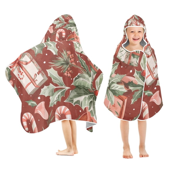 Christmas Candy Canes Gifts Kid Bath Towels Bath Beach Towel Super Soft and Absorbent for Kid Girl Boy Babie Toddler Infant