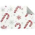 thumbnail image 1 of Christmas Candy Canes and Snowflakes Entryway Rug, 2x3 Area Rug Indoor Door Mat Non-slip Washable Floor Carpet Rug for Bedroom Office Dining Room Bathroom, 1 of 7