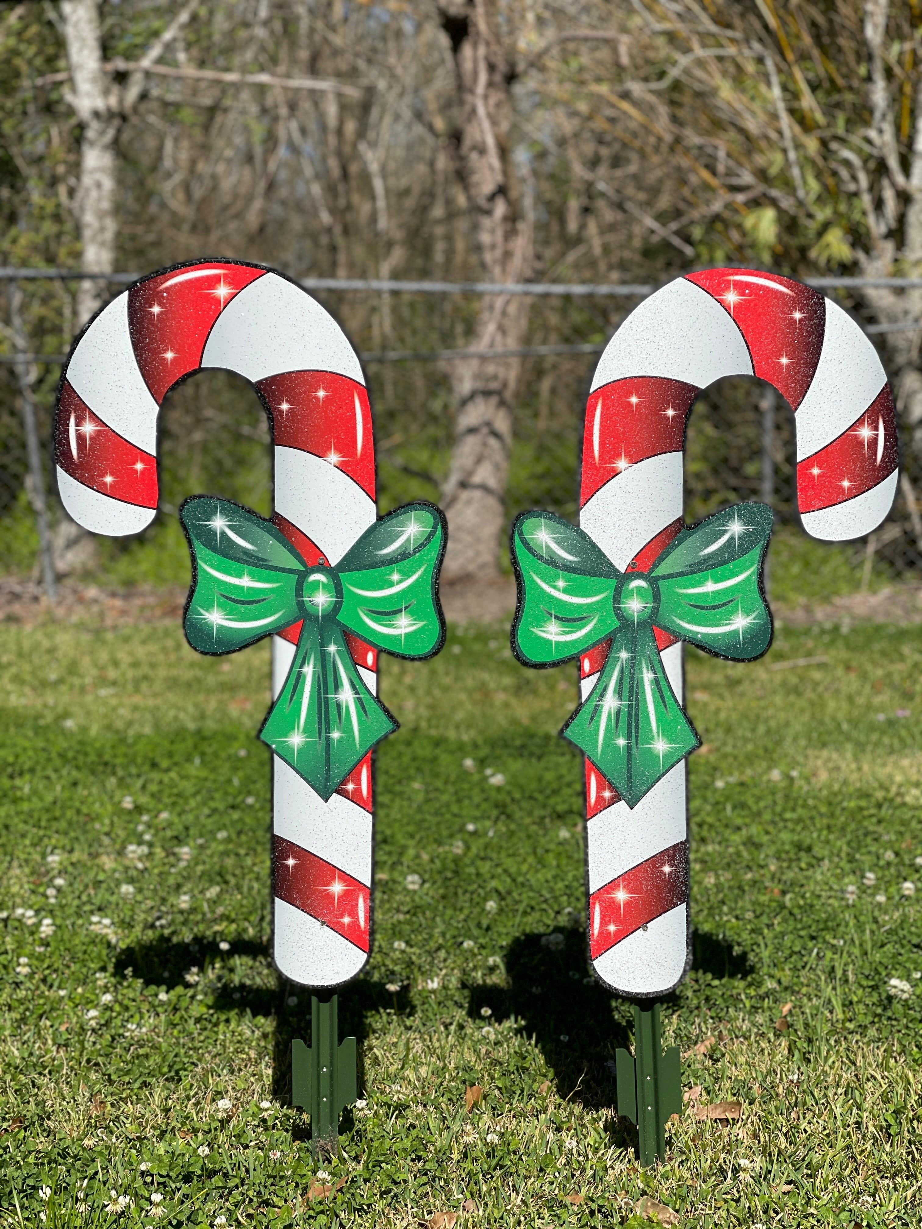 Christmas Candy Canes Yard Art Decor - Walmart.com