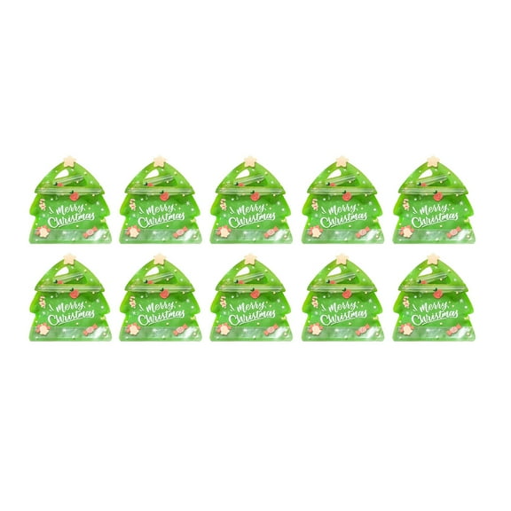 Christmas Candy Cookies Snacks Sealed Bag 10 Pieces Gift Packaging For Party Favors Holiday Treats Storage Festive Goodie Bags