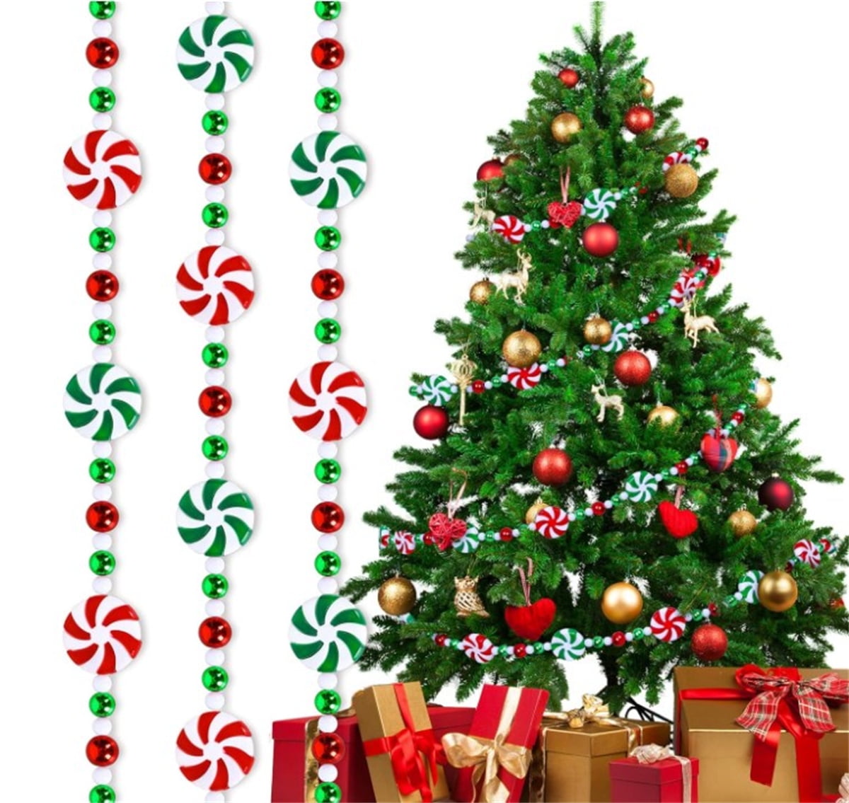 Christmas Candy Garland 1 Pc,6.56 Ft Christmas Tree Candy Garland,Fake