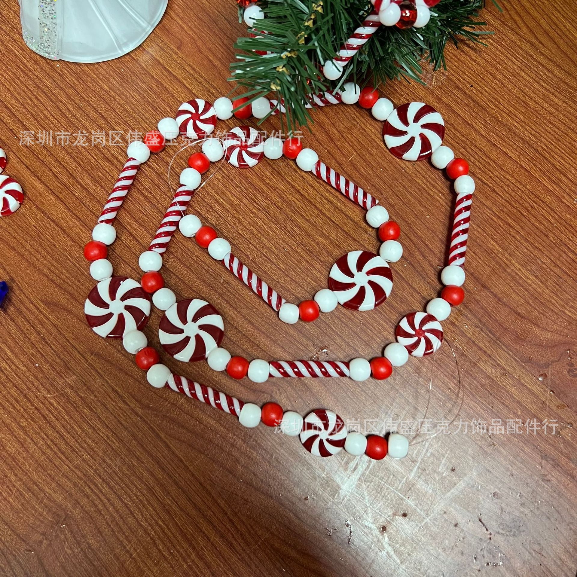 Christmas Candy Garland Christmas Candy Bead Garland Xmas Tree Beaded