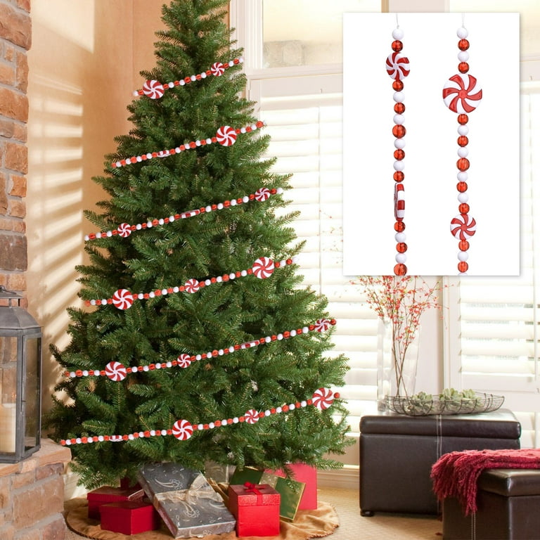 5m Hanging Bead Garland Christmas Tree Decorations x 1 Party