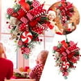 thumbnail image 1 of Christmas Candy Garland with Ribbon for Tree or Front Door Decoration, Festive Design, Colorful, Durable Material, Hanging Options Included, 1 of 6