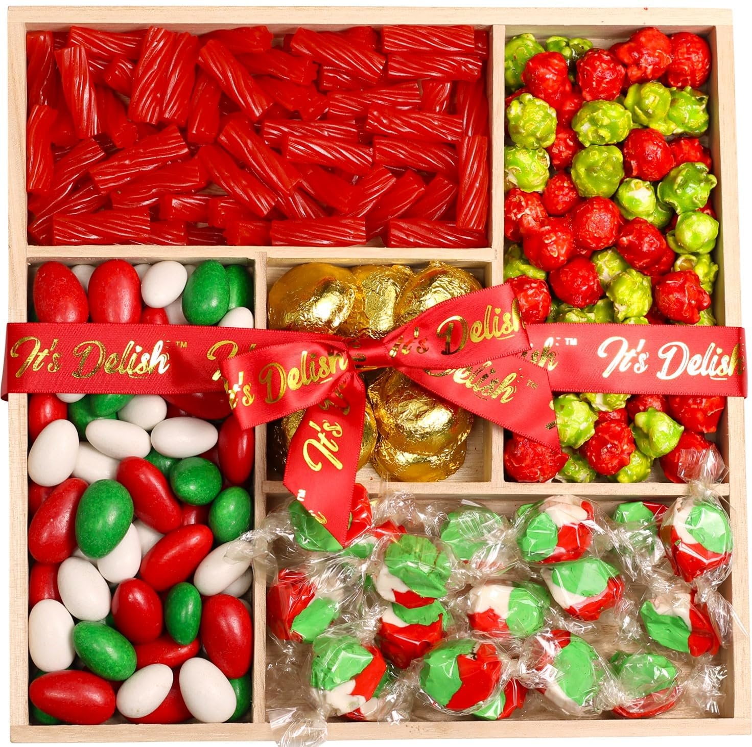 Christmas Candy Gift Tray - by It's Delish Wood Platter with
