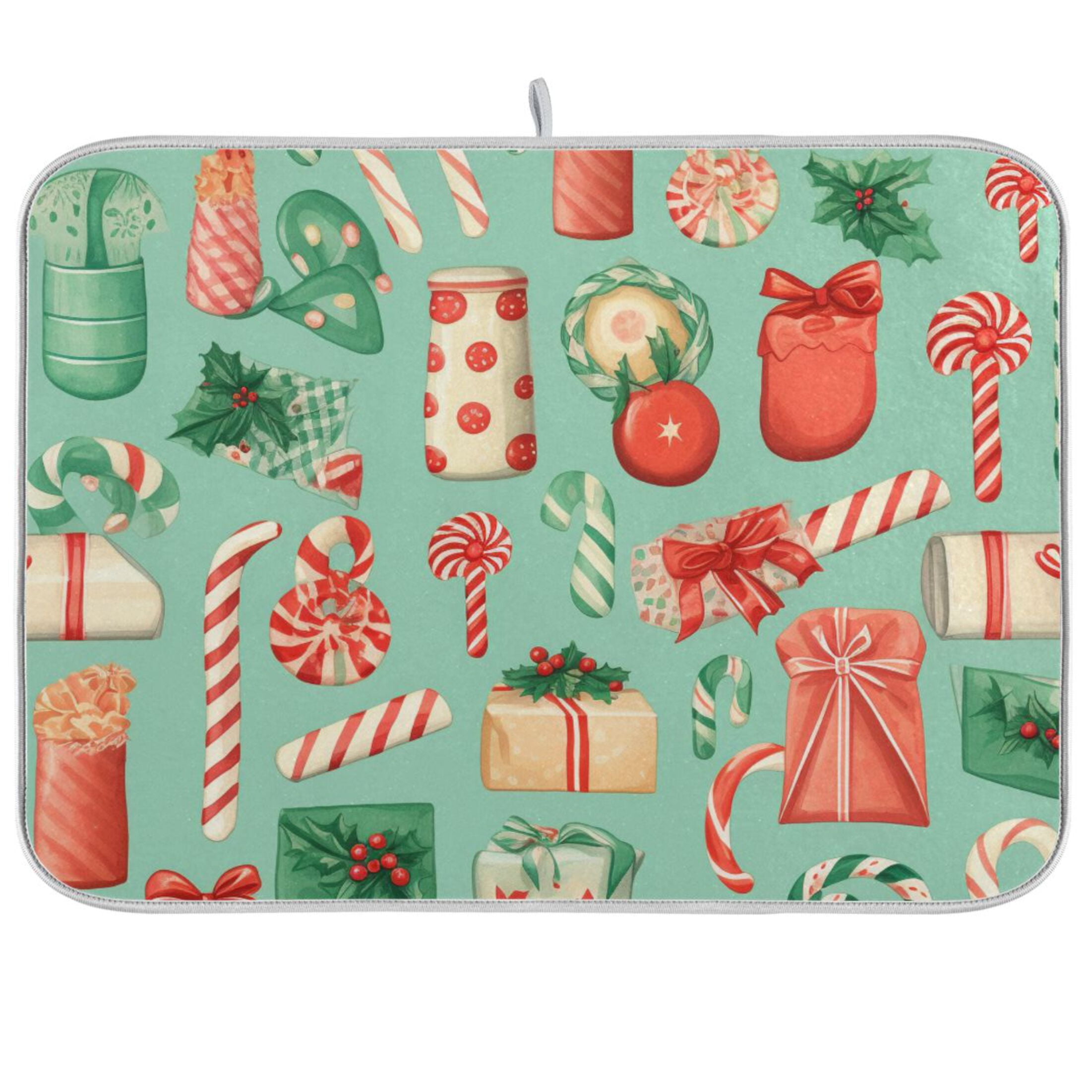 Christmas Candy Gifts Dish Drying Mat Dish Drainer Rack Mats Water ...