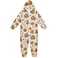 thumbnail image 1 of Christmas Candy Gingerbread One Piece Pajamas Soft Jumpsuit Cozy Sleep and Play Romper Zipper and Pockets 9-11Y, 1 of 8