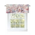 thumbnail image 1 of Christmas Candy Ice Cream Valances for Windows Gingerbread Castle Winter Pink Fantasy Snow Scene Rod Pocket Curtains Valance Short Window Treatment Drapes for Bedroom Bathroom 60"&nbsp;W x 14" L, 1 of 5