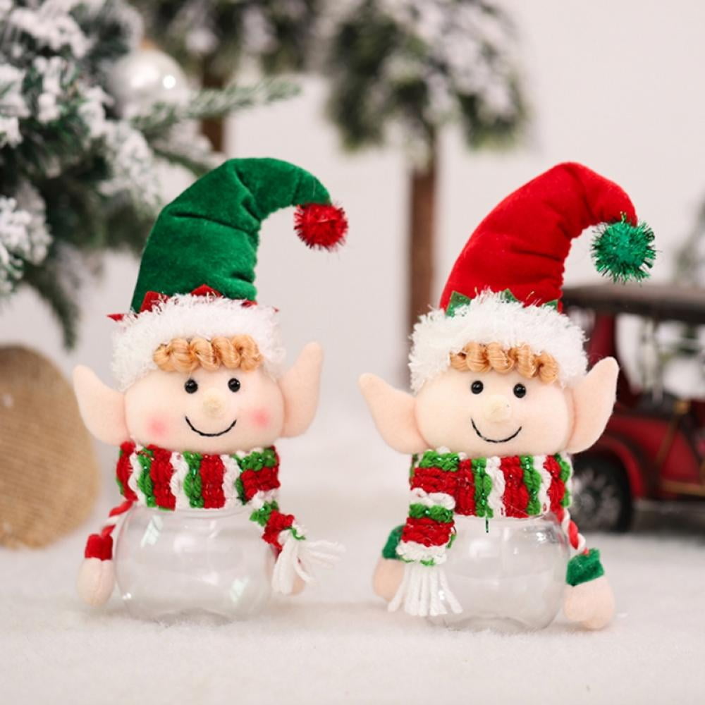Christmas Candy Jar 2 pcs Hanging Elf Dolls Christmas Candy Box Biscuit Jar Food Cans Child Gifts Christmas Tree Decoration Walmart