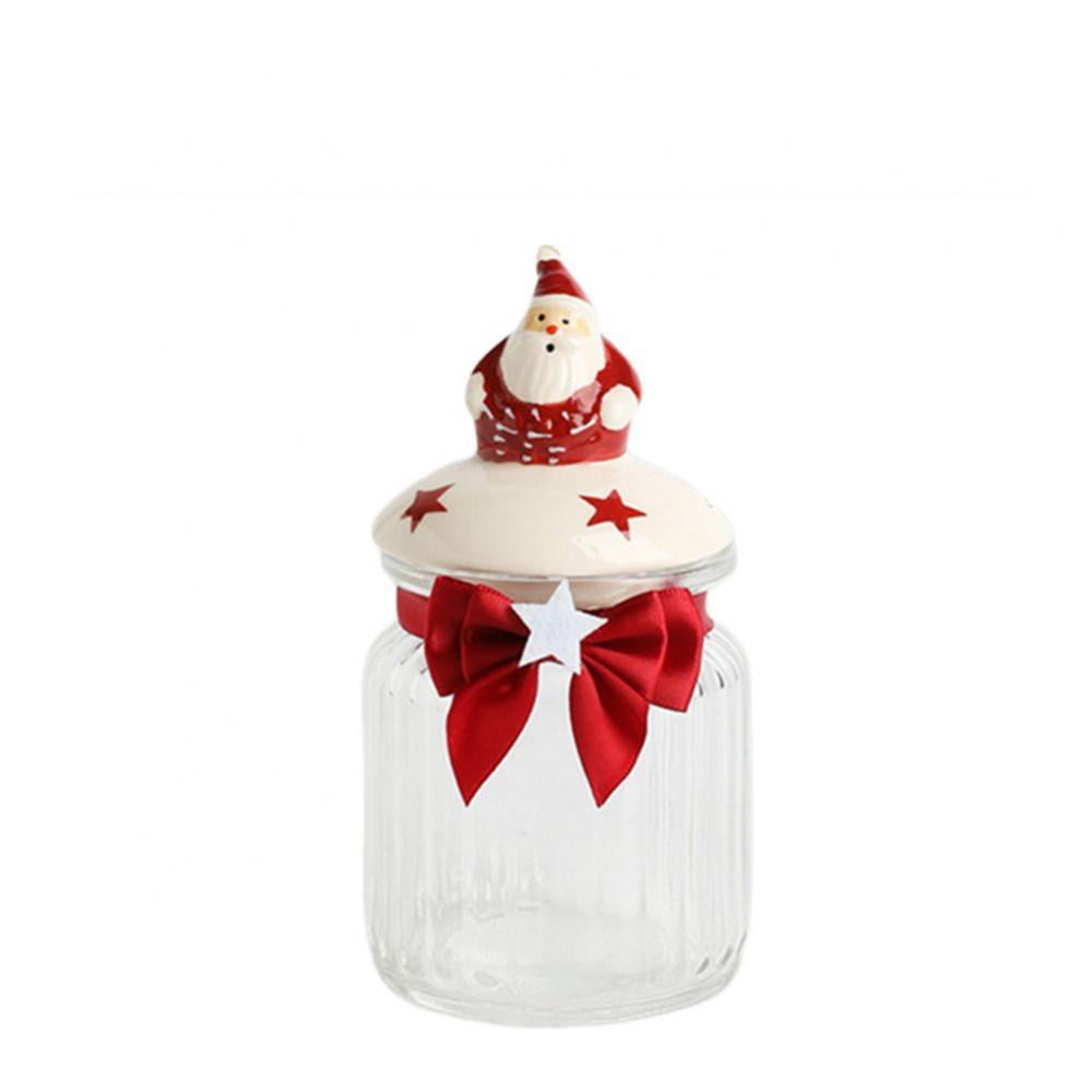 Christmas Cookie Jar With Heart shaped Cover Candy Jar Glass - Temu