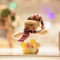 thumbnail image 1 of Christmas Candy Jars with Snowman Santa Elk Lid Plastic Clear Christmas Cookie Chocolate Jar Xmas Snack Food Storage Container for Gifts Holiday Party Favor Supplies,Hanging Ornaments(C), 1 of 4
