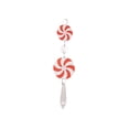 thumbnail image 1 of Christmas Candy Ornaments – 3pcs Red Plastic Peppermint Decorations for Tree, Wreath, Holiday Party, Gift Wrapping & Table Centerpieces, 1 of 5