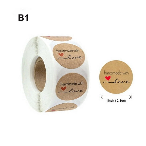 Christmas Candy Paper Handmade Thank You Stickers Wedding Flower Baking Handmade Adhesive Labels, Packaging Case