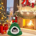 thumbnail image 1 of Christmas Candy Pet Villa – Green, Warm & Durable, Non-Slip Base for Cats & Small Dogs, Festive Holiday Gift‌, 1 of 6