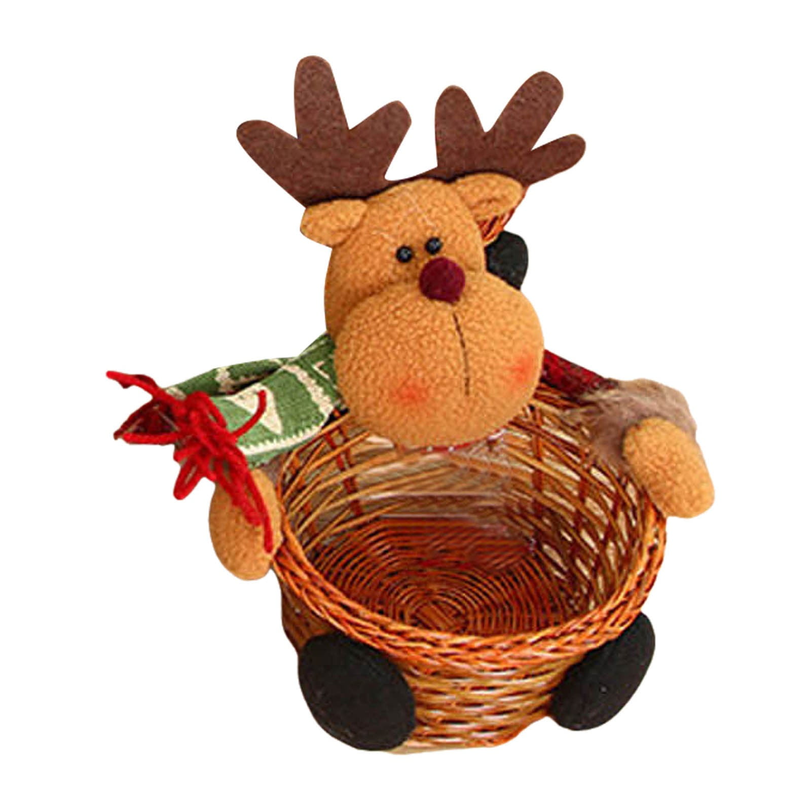 Christmas Candy Storage Basket Santa Snowman Candy Bowl Candy Basket