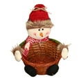 Christmas Candy Storage Basket Santa Snowman Candy Bowl Candy Basket