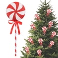 thumbnail image 1 of Christmas Candy Tree Picks with Ribbon Christmas Decorations Glitter Lollipop Candy Canes Ornaments for Xmas Tree Topper Home Vase Party Ornaments, 1 of 6